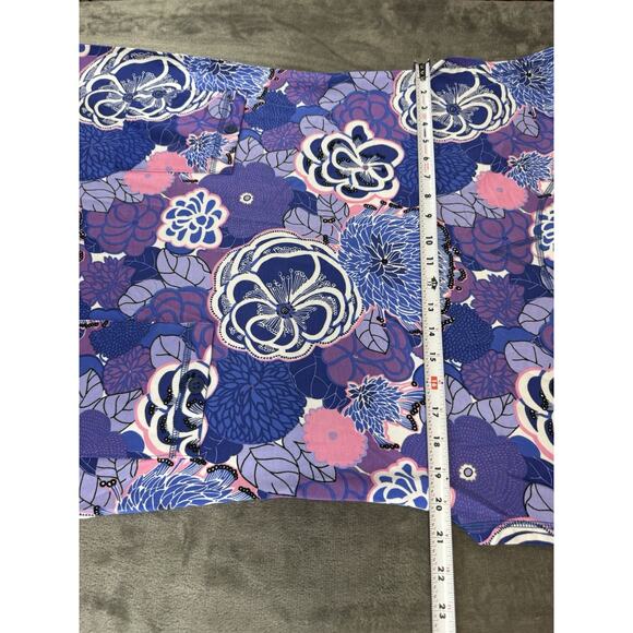 NWT T by Talbots Cotton Blend Terry Dress Blue Floral Print L Petite Spring - Picture 7 of 11